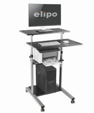 Mobiler PC Schreibtisch Höhenverstellbar Rollbar Stehtisch Computertisch Büro