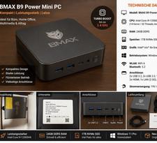 BMAX B9 Power Mini PC i9-12900HK 24GB DDR5 1TB NVMe SSD Win 11 Pro