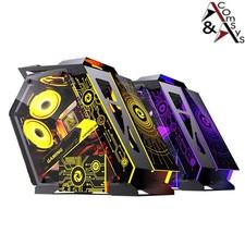 Glasscheibe Gaming PC Gehäuse ATX Micro Mini ITX Case HD-Audio RGB Dia-Form