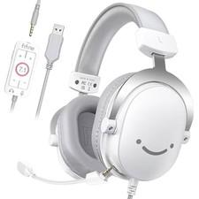 Gaming Headset mit Mikrofon Over Ear Kopfhörer mit Kabel 7.1 Surround Sound
