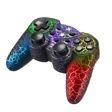 2.4G Wireless Gaming Controller RGB Vibration Motor AUTO TURBO Function For PC
