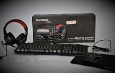 Platinum Pro Gaming Bundle 4in1,Tastatur, Maus, Kopfhörer, Mauspad