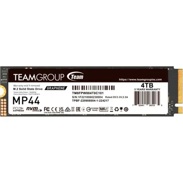 Team Group MP44 4 TB, SSD PCIe 4.0 x4, NVMe, M.2 2280