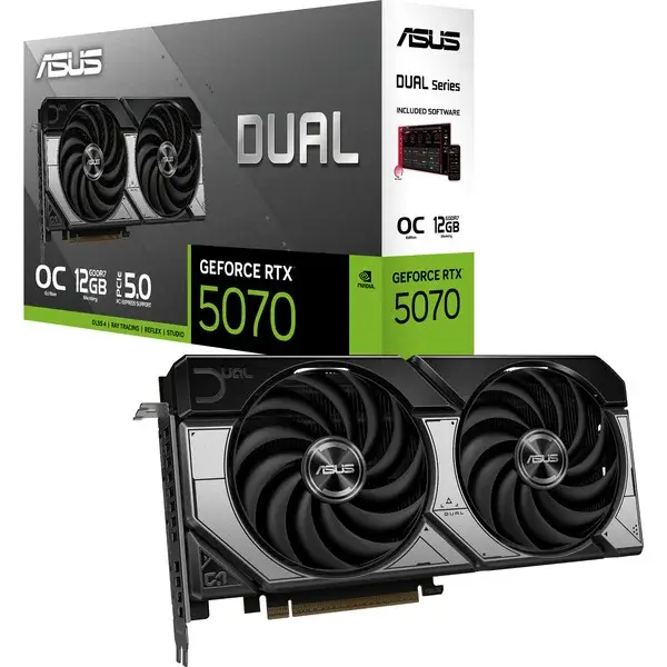 ASUS GeForce RTX 5070 DUAL OC, Grafikkarte DLSS 4, 3x DisplayPort, 1x HDMI 2.1