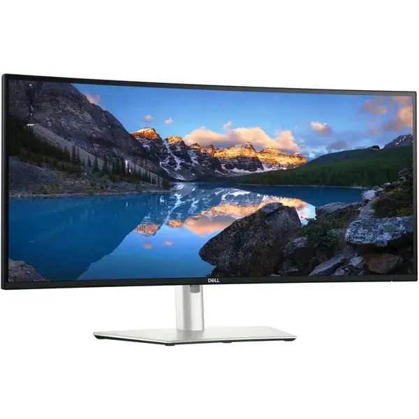 Dell U3425WE, LED-Monitor 87 cm (34.1 Zoll), silber/schwarz, WQHD, IPS Black, Curved, Thunderbolt, USB-C, 120Hz Panel