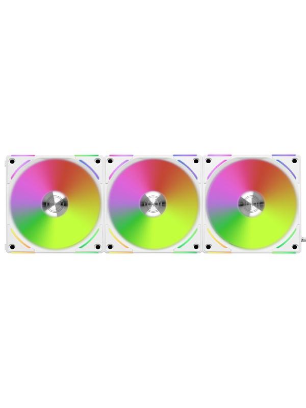 Lian Li UNI FAN AL120 V2 (3-pack) - Gehäuselüfter - 120mm - Weiß mit RGB-Beleuchtung - 29 dBA