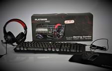 10er-Pack Platinum Pro Gaming Bundle 4in1,Tastatur, Maus, Kopfhörer, Mauspad