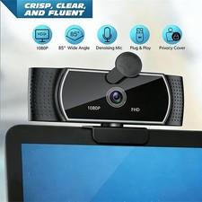 Webcam FullHD 1920x1080 (30 FPs) Skype FaceTime Mikrofon Zoom Plug & Play Camera