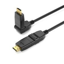 HDMI Kabel winkelbar - High Speed 4K UHD, Full HD ARC - Schwarz 0,5m - 5m