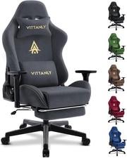 Gaming Stuhl Bürostuhl Ergonomischer mit Fußstütze Kopfstütze Lendenkissen