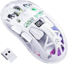 FREEWOLF A2 Kabellose RGB-Gaming-Maus, mit Batterieanzeige, PixArt 3212, 4K DPI