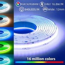 5m-20m 24V COB LED Streifen RGB RGBW RGBCCT Stripe Band Lichterkette Lichtpunkt