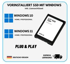 SSD Festplatte mit Windows 11 Windows 10 vorinstalliert PC Laptop | Plug & Play