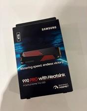 Samsung 990 PRO 4TB M.2 NVMe Interne SSD mit Kühlkörper - Schwarz (MZ-V9P4T0CW)