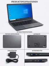 14" Premium Laptop / Notebook | Intel N3350 | Windows 10 Pro | Anthrazit • TOP Z