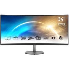 MSI PRO MP341CQDE Office Monitor - QHD Curved Panel, 100 Hz, Lautsprecher, WQHD
