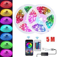 5m LED Stripe RGB Leiste Streifen 5050 Band Lichterkette Schlauch Fernbedienung·