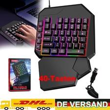Mini RGB Gaming Tastatur Einhand T19 40 Tasten RGB Kabelgebunden USB für P...