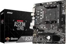 MSI A520M-A PRO mATX Mainboard Sockel AM4 DVI/HDMI/M.2/SATA