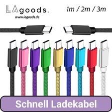 USB C auf USB C Ladekabel 1m 2m 3m Kabel 60W Schnellladekabel für Samsung Xiaomi