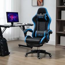 Vinsetto Gaming Stuhl Bürostuhl Computerstuhl mit Lendenkissen, Kopfstütze