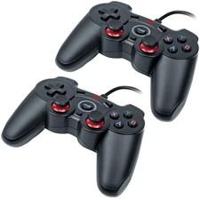 2x Schwaiger USB Gaming Controller Gamepad Pad Vibration für PC PS3 Android TV