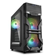 Sharkoon VG7-W RGB Computergehäuse ATX PC-Gehäuse Gaming PC-Case Schwarz