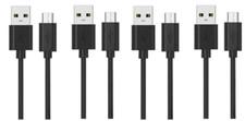 Playstation 4 Zubehör: 4er-Pack 2m Micro-USB-Ladekabel für Controller Schwarz