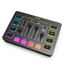 FIFINE Gaming Audio Mixer Streaming PC Mixer mit XLR Mikrofon Interface Podcast