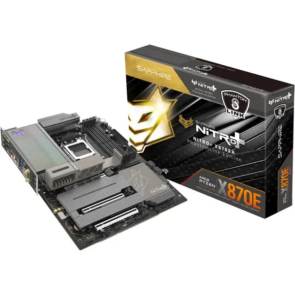 SAPPHIRE NITRO+ X870EA WIFI7 Phantom Link, Mainboard schwarz/silber