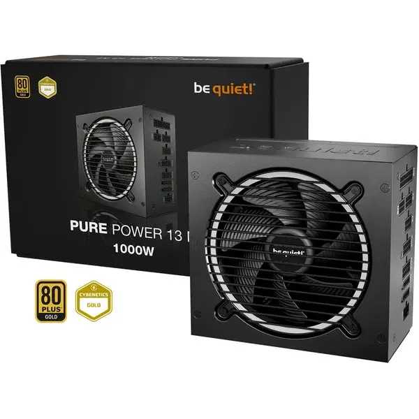 be quiet! Pure Power 13 M 1000W, PC-Netzteil schwarz, 1x 12-Pin High Power GPU, 4x PCIe, Kabel-Management, 1000 Watt