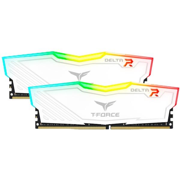 Team Group DIMM 16 GB DDR4-3200 (2x 8 GB) Dual-Kit, Arbeitsspeicher weiß, TF4D416G3200HC16FDC01, Delta RGB, INTEL XMP