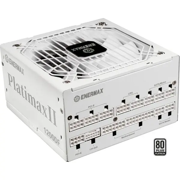 Enermax Platimax II D.F. 1200W, PC-Netzteil weiß, 1x 12-Pin High Power GPU, 3x PCIe Kabelmanagement, 1000 Watt