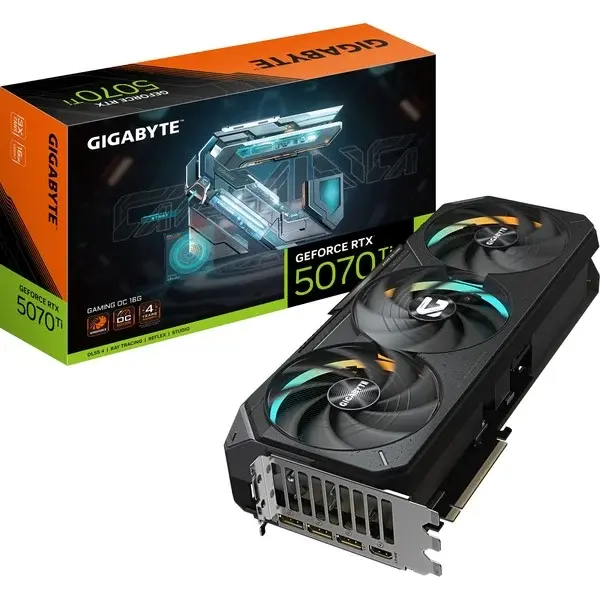 GIGABYTE GeForce RTX 5070 Ti GAMING OC 16G, Grafikkarte DLSS 4, 3x DisplayPort, 1x HDMI 2.1