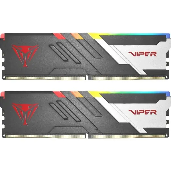Patriot DIMM 32 GB DDR5-6000 (2x 16 GB) Dual-Kit, Arbeitsspeicher schwarz, PVVR532G600C30K, Viper Venom RGB, INTEL XMP, AMD EXPO