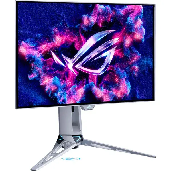ASUS ROG Swift OLED PG27AQWP-W, Gaming-Monitor 67.3 cm (26.5 Zoll), silber/transparent, QHD, USB-Hub, Dual-Mode, 540Hz Panel