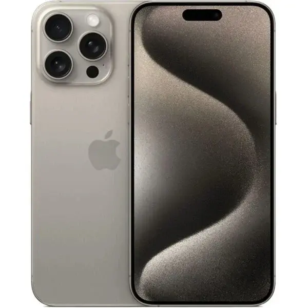 Apple iPhone 15 Pro Max 256GB Generalüberholt, Handy Titan Natur, iOS