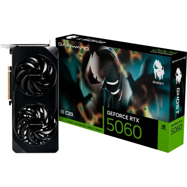 Gainward GeForce RTX 5060 Ghost 8GB, Grafikkarte DLSS 4, 3x DisplayPort, 1x HDMI 2.1
