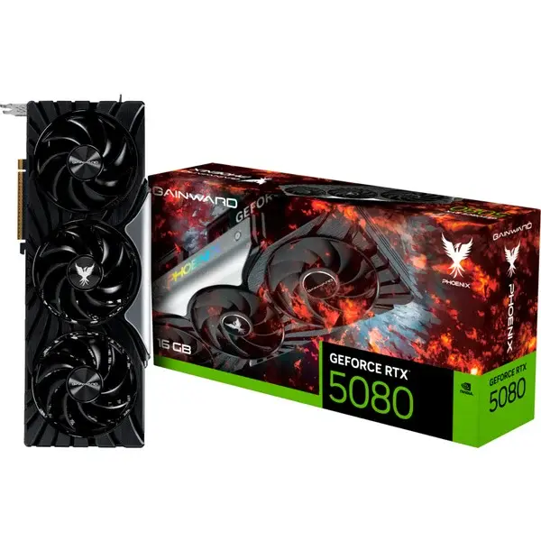 Gainward GeForce RTX 5080 Phoenix Generalüberholt, Grafikkarte DLSS 4, 3x DisplayPort, 1x HDMI 2.1