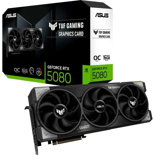 ASUS GeForce RTX 5080 TUF GAMING OC, Grafikkarte DLSS 4, 3x DisplayPort, 2x HDMI 2.1