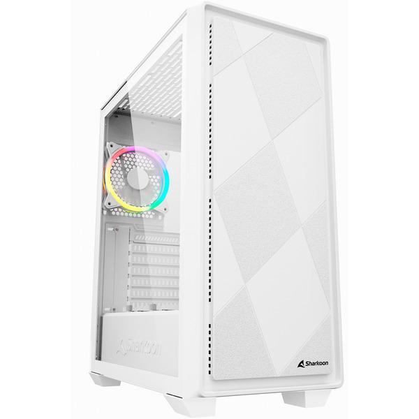 Sharkoon VS8 RGB Generalüberholt, Tower-Gehäuse weiß, Tempered Glass