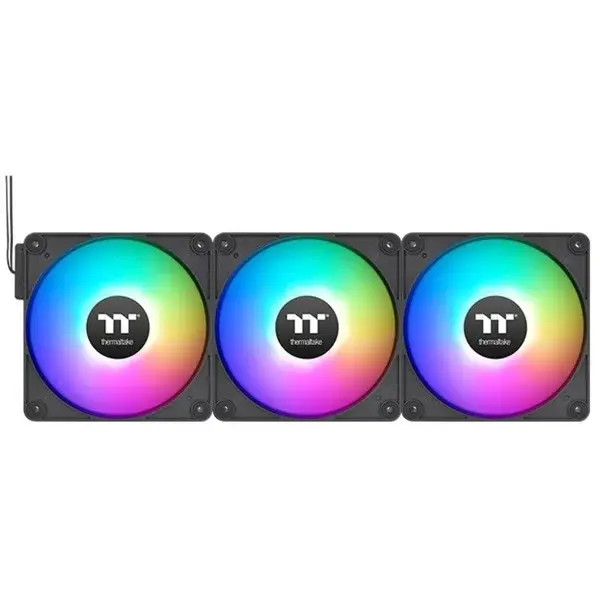 Thermaltake CT120 EX ARGB Sync PC Cooling Fan, Gehäuselüfter schwarz, 3er Pack, 120 mm
