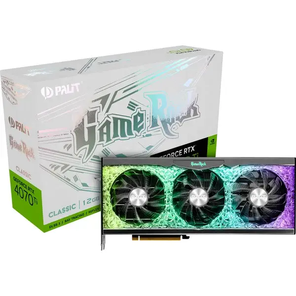Palit GeForce RTX 4070 Ti GameRock Classic Generalüberholt, Grafikkarte DLSS 3, 3x DisplayPort, 1x HDMI 2.1