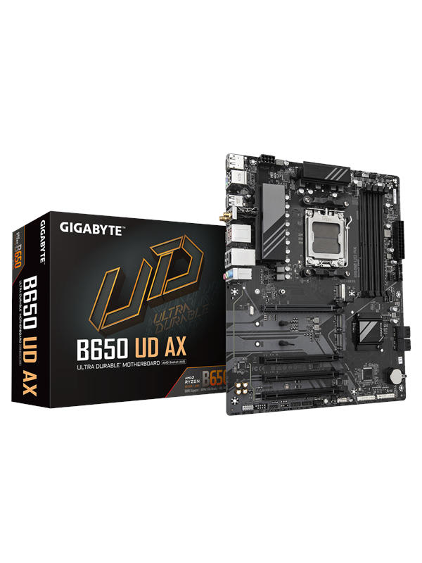 GIGABYTE B650 UD AX Mainboard - AMD B650 - AMD AM5 - DDR5 RAM - ATX